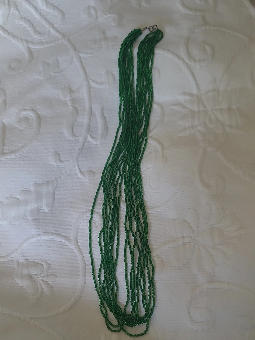 Green Multi-Strand Beaded Necklace